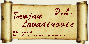 Damjan Lavadinović vizit kartica